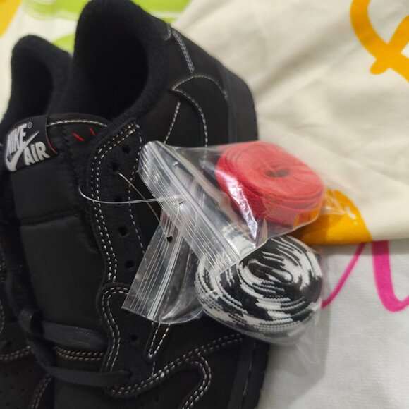 TS X Air Jordan 1 Low Black Sneakers - Picture 5 of 9